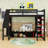 Wooden Loft Bed With Integrated Desk, LED Lighting And Storage Compartment-475509346-475509344
