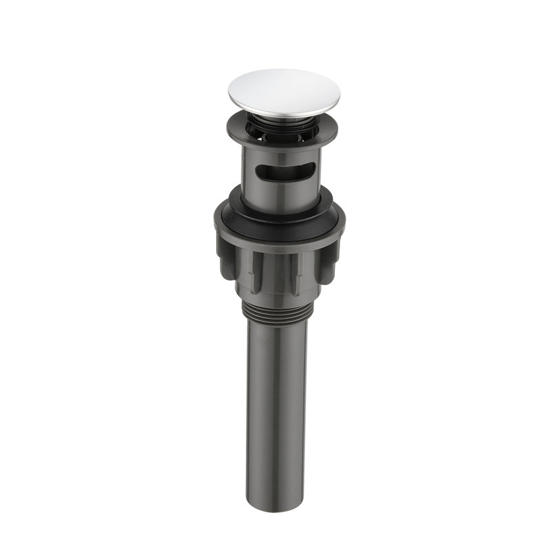 Pop-Up Bathroom Sink Drain With Overflow, Chrome