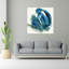 Tourbillon tourbillonnant d'harmonie bleue I, art mural contemporain abstrait-1437514228