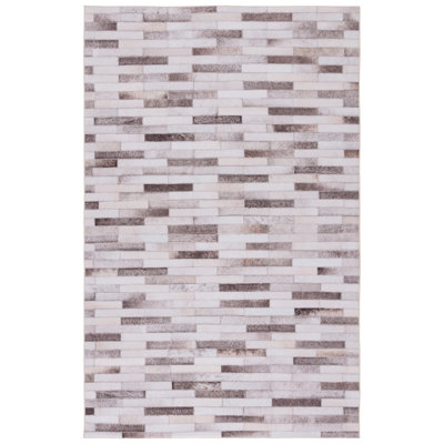 Tapis géométrique beige / brun Arrollo