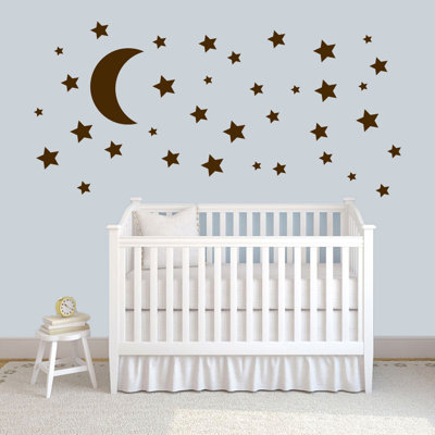Adhésif décoratif lune et étoiles