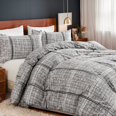 Dailynap Simple Checkered Black And White Bedding Set