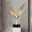 Nordic Wing Statue Sculpture en résine ornements salon moderne décoration bureau abstrait artisanat champagne or-1660418876