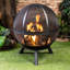 Foyer d'extérieur au feu de bois de 34 pouces de diamètre avec couvercle grillagé et tisonnier Deko Living