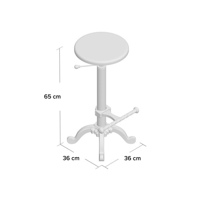 Adaline Swivel Adjustable Height Counter Stool with Metal Frame