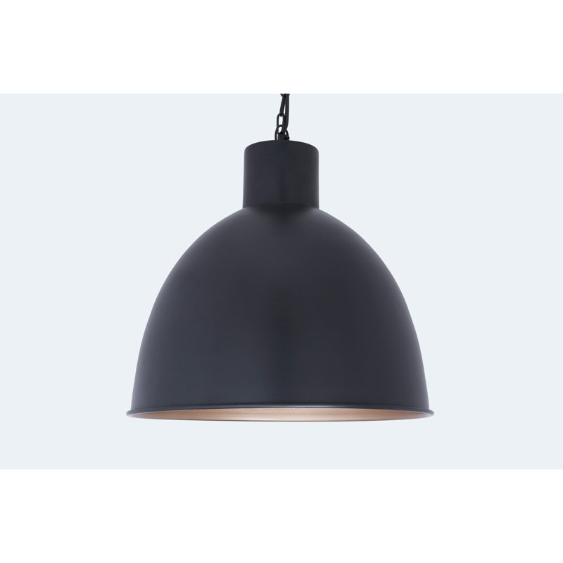 Aliza 1 - Light Black/Gold Dome Pendant