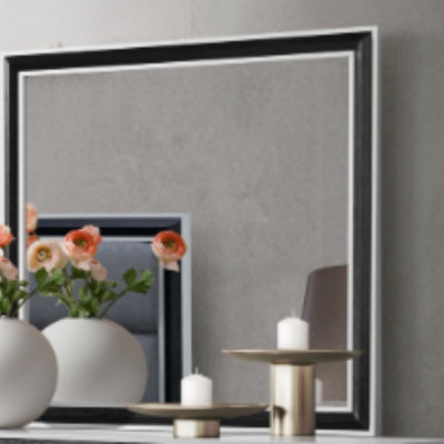 MIROIR ADELAIDE GRIS NOIR