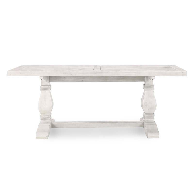 Table de salle à manger Caleb, Blanc antique