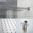 Dual Shower Head - 10 Inch Wall Mounted Square Shower System With Rough-In Valve-114230461