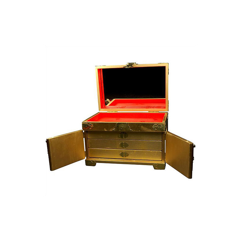 Chinese Daisy Mirror Jewelry Box