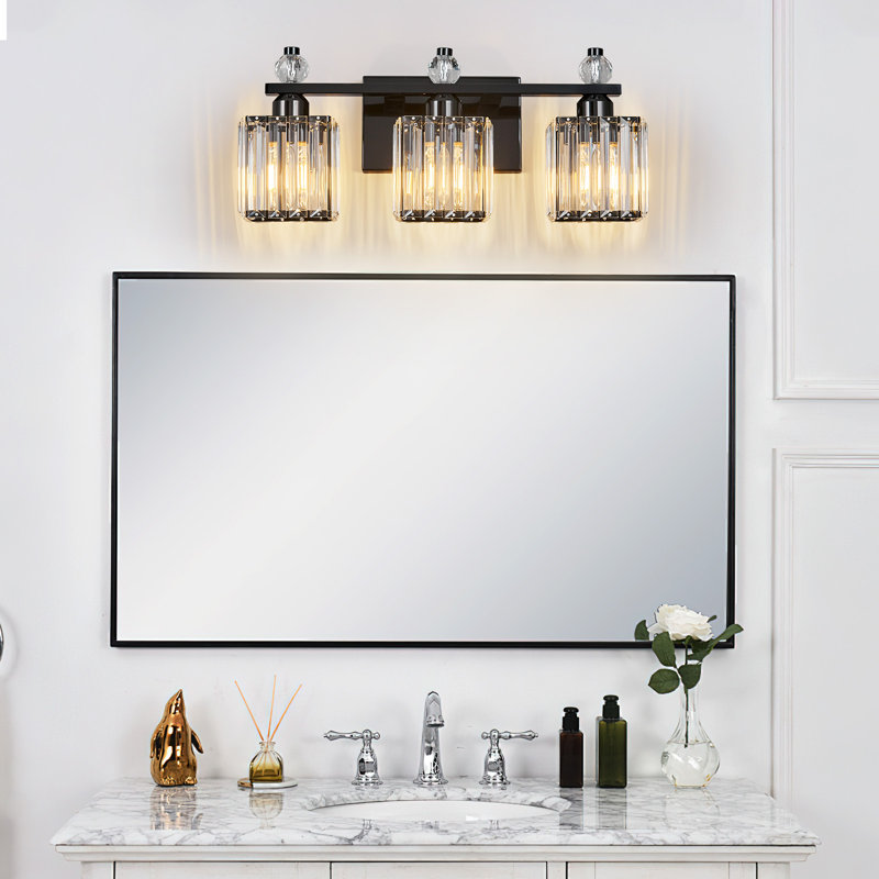 Kyneisha Bathroom Vanity Lamp Modern Crystal Vanity Lamp Bathroom Light Fixture Mirror Crystal Bathroom Vanity Lighting Fixture