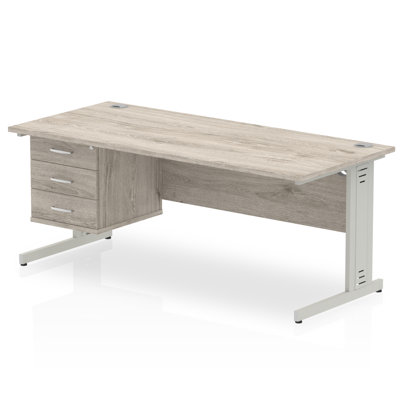 Zetta Metal Base Executive Desk