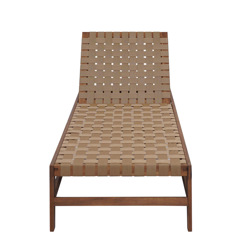 Outdoor Rope Chaise Lounge, Light Brown/Mocha