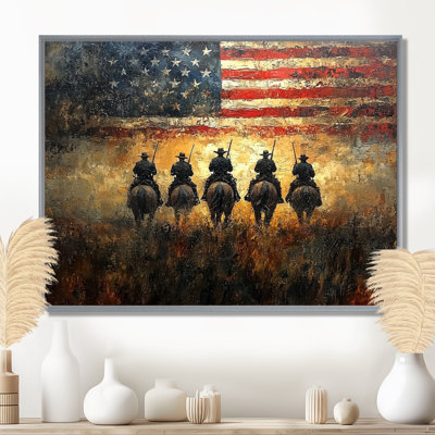 «Ilvo Cowboys and USA Drapeau de la guerre civile», art mural États-Unis