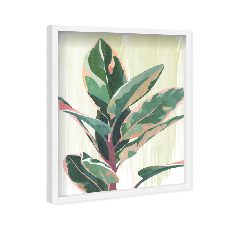 Oliver Gal Green Inspo I Botanical - Luxury Shadowbox Framed Wall Art, White, 31.5" H x 25.5" W