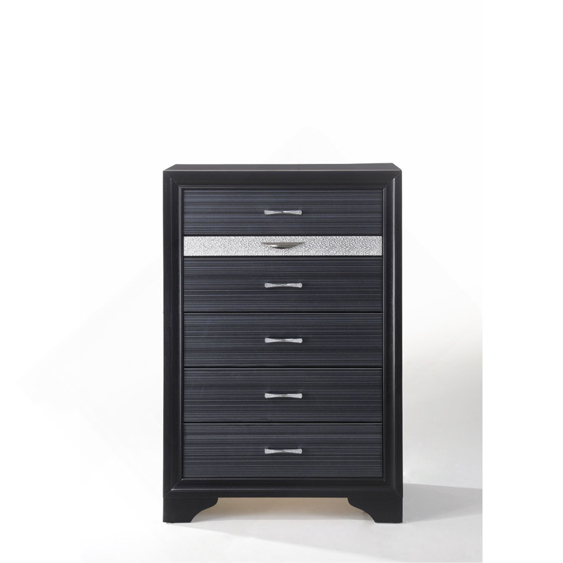 Commode à finition noire Naima, Noir