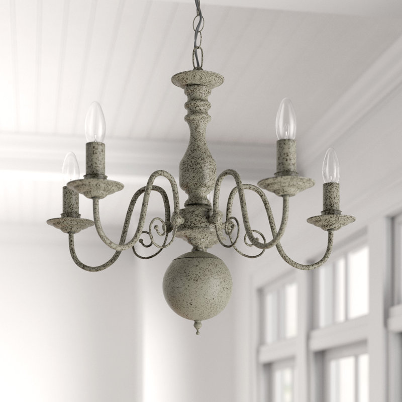 Asher 5 - Light Candle Style Chandelier