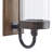 Brown Wood Wall Sconce with Glass Holder 5" x 7.5" x 16"