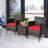 Ailith 3 Piece Rattan Seating Group with Cushions, Patio Conversation Set-240894572