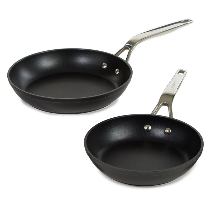 Ensemble de poêles à frire anodisées 2 pièces BergHOFF Essentials, noir