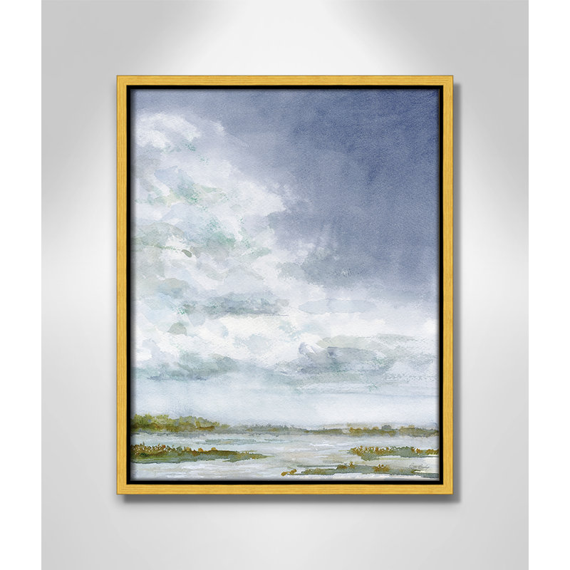 «Clouds Right Print» par Patti Bishop, H 15,5 po x l 12,5 po, Doré