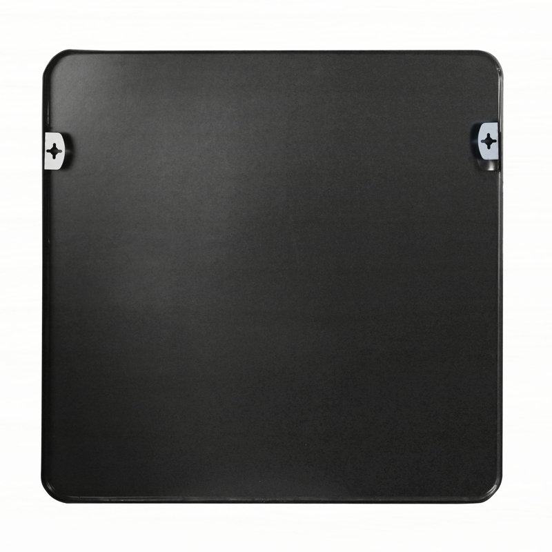 Premium Quality Rectangular Bathroom Mirror with Advanced Safety Features, Black, 30" x 30"