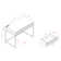 Bellevue Metal Base Writing Desk with Power Outlet