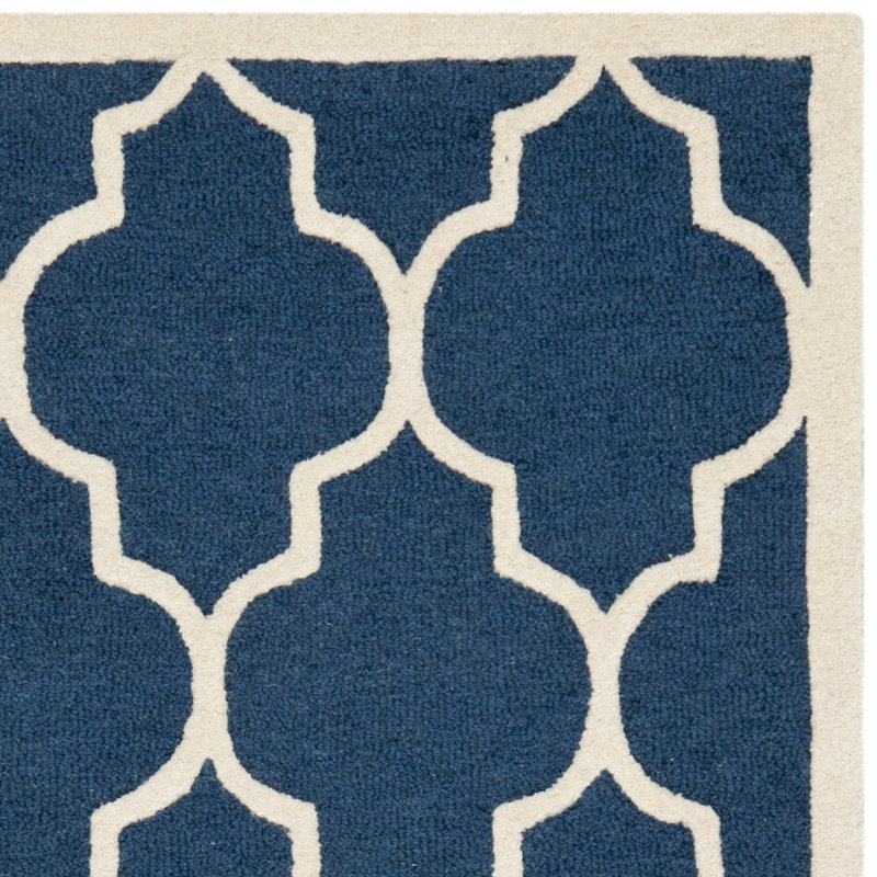 Cannen Hand Tufted Wool Geometric Rug, Rectangle 7'6" x 9'6"