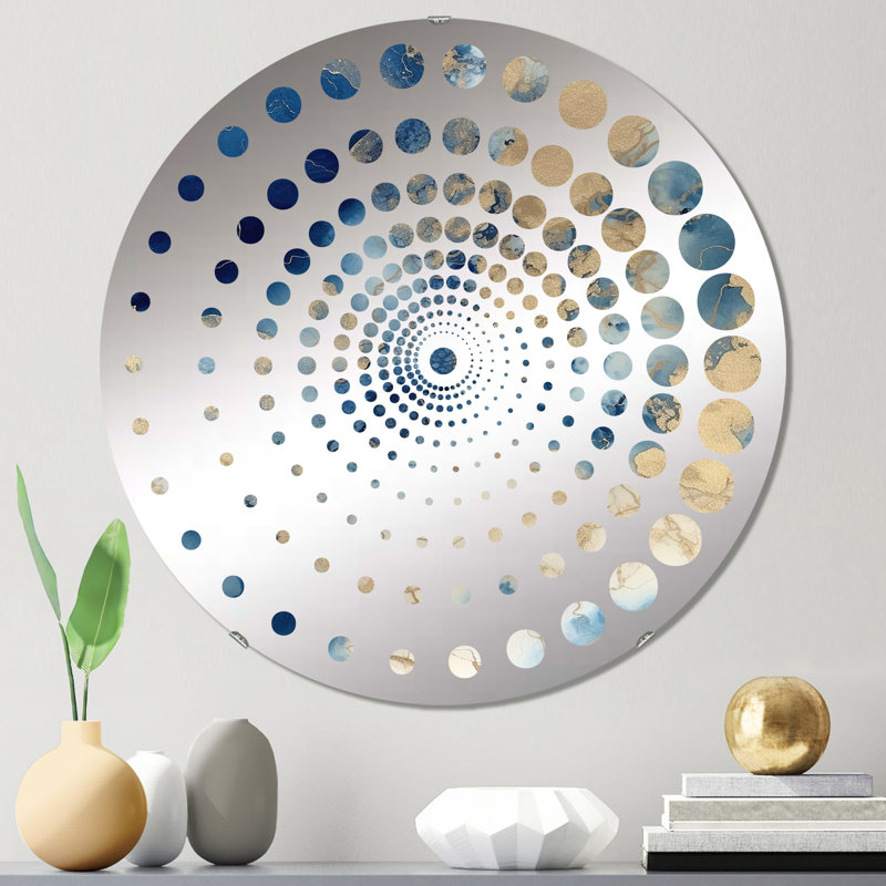 Gyarsi - Miroir mural spiralé, 23,6 po x 23,6 po