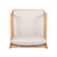 Fauteuil club de patio en bois d'acacia avec coussin résistant à l'eau, teck et beige (1 pièce)
