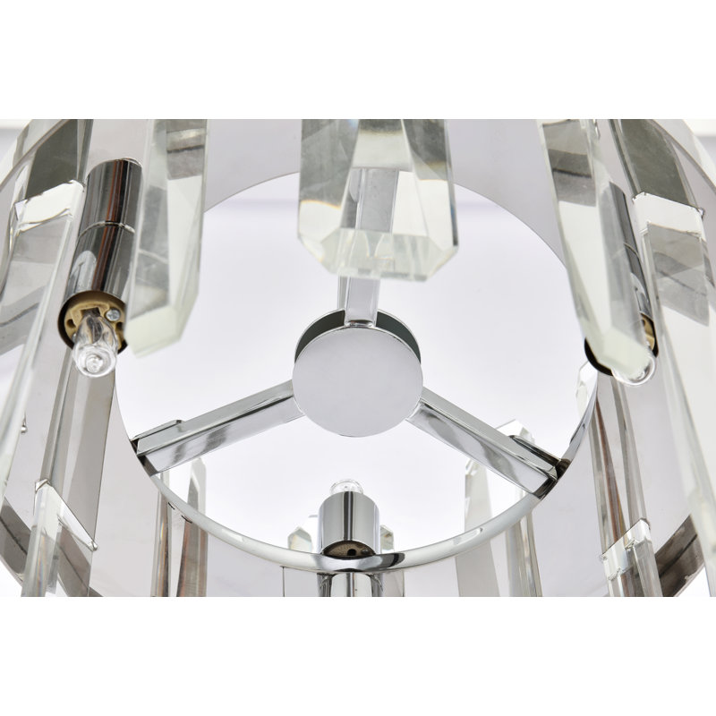 Marlow 6 - Light Unique/Statement Pendant, 57.5" H x 10" W x 10" D, Chrome