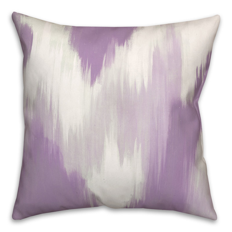  Abstract Throw Pillow, 18" x 18", Purple