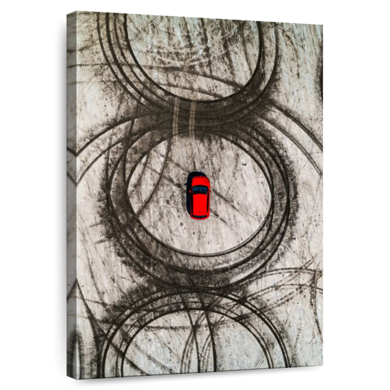 Mehar Car Tire Tracks, 24" H x 16" W