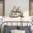 Metal Sail Boat Multi Colored Wall Decor with Wire Accents
