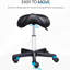 Tabouret à roulettes noir, hauteur réglable, similicuir ergonomique pour une expérience agréable en spa, salon, massage, tabouret de bureau avec siège, spas, salons, massages, bureaux,