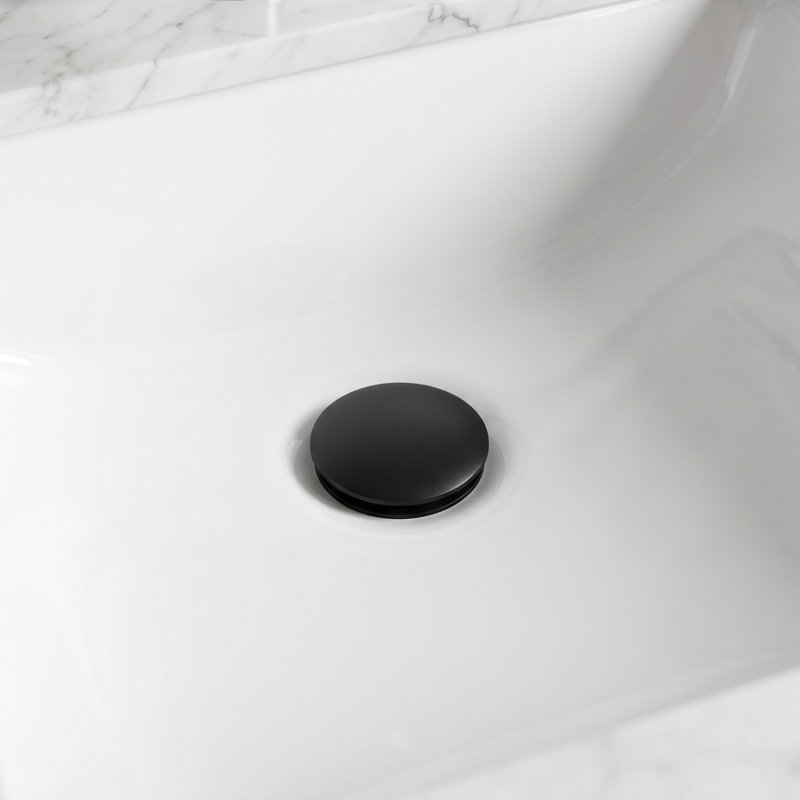 Pop-Up Bathroom Sink Drain, Matte Black