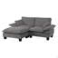 Canapé modulaire modulaire, canapé nuage avec conception de voilier, 1 repose-pieds mobile et 2 coussins moelleux inclus, chenille confortable