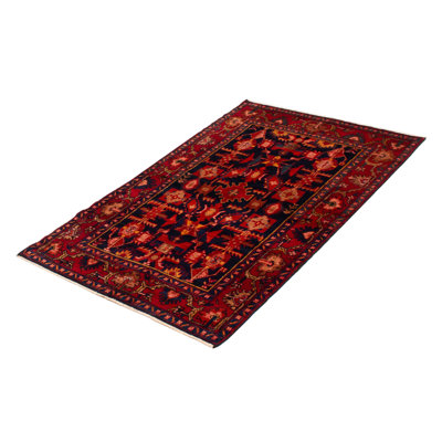 Andelz Navy, Red Rug 4'2" x 6'7"