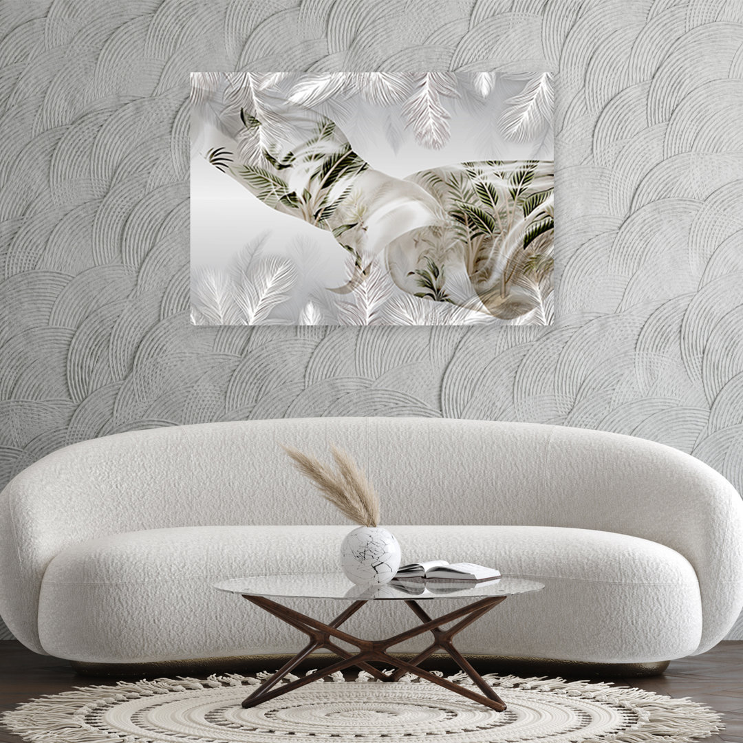 Leinwandbild Palm Leaves Abstract 3D