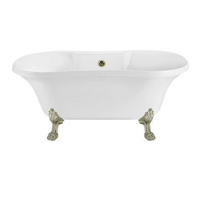 60" Streamline Clawfoot Soaking Acrylic Bathtub
