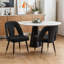 Chaise d'appoint rembourrée en velours (ensemble de 4)-980690612
