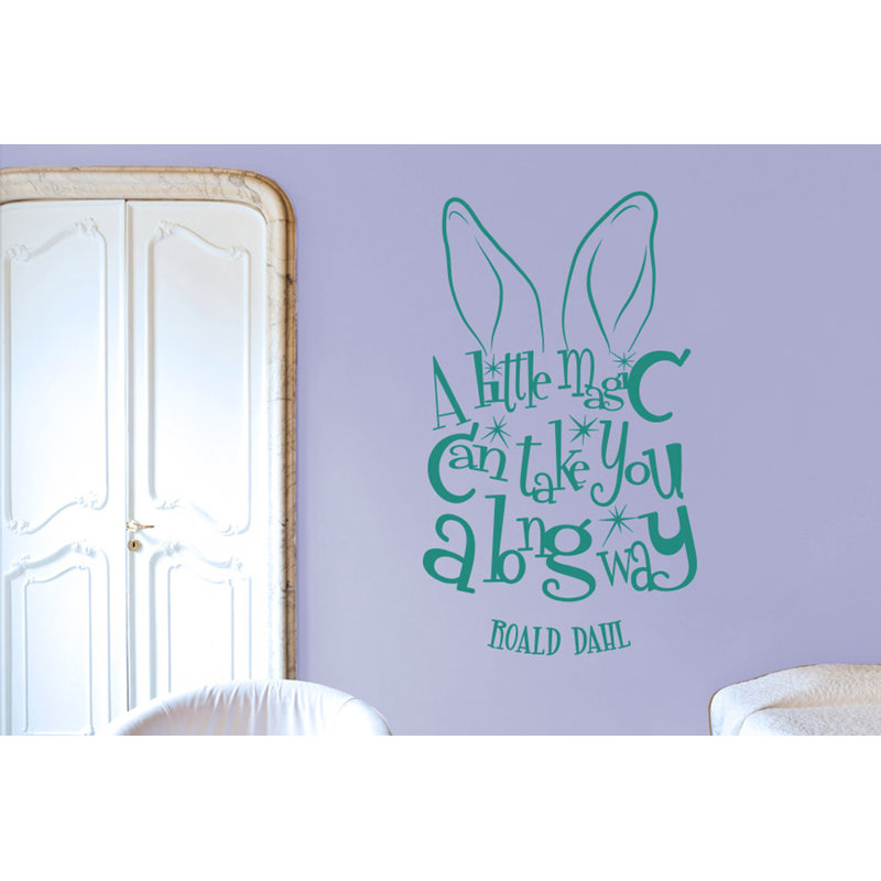 Roald Dahl Wall Sticker, Aqua Green