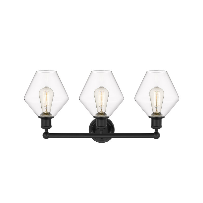 Éclairage pour meuble-lavabo 3 lumières Amylea, Noir mat, Clair