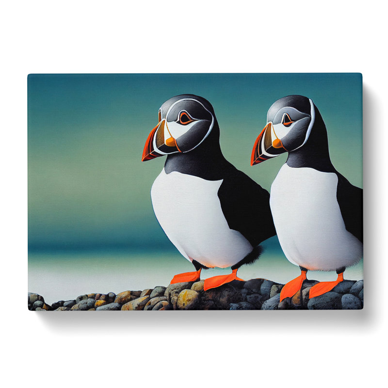 Puffin Birds Vol.3 - Wrapped Canvas, 35cm H x 50cm W x 3cm D