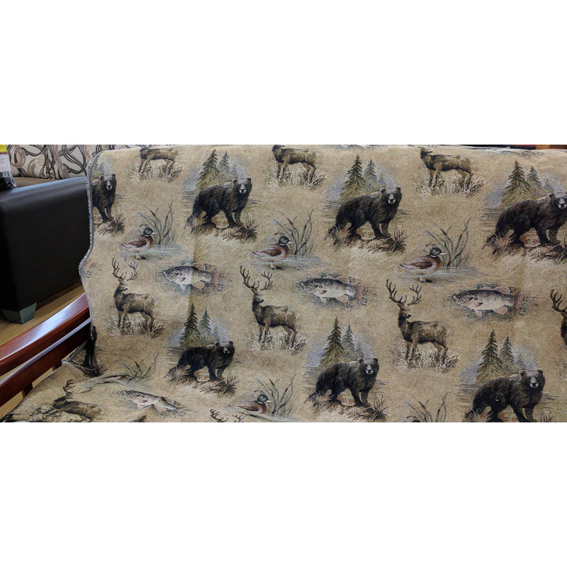 Housse de futon - Greenwood Moss - Imprimé animal, H 54 po x l 75 po x P 6 po