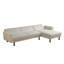 Canapé-lit modulaire en forme de L 2 pièces 113 po 113 po-882336683