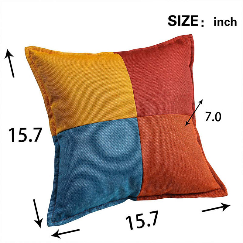 Canapé-lit coloré, pieds en bois massif, coussin épais