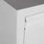 Metal Shoe Cabinet With Three Doors With Flap, White Color, Measurements 50 X 103 X 15 Cm
