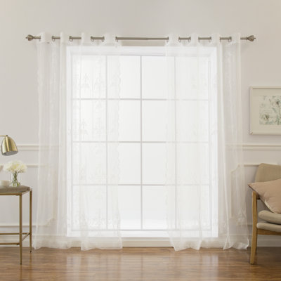 Panneaux de rideaux transparents à oeillets toile Annabelle