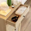 Rattan Shoe Storage Cabinet with 2 Flip Doors and 1 Drawer, 3 Adjustable Shelves for Entryway-107174924